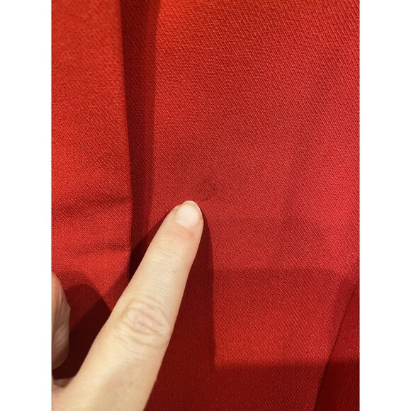 ALIGNE Daphne Blazer Womens 8 Red Collarless Open Front Tie Back A0001031 - Picture 3 of 6